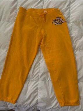 Victoria’s Secret PINK Yellow Cropped Sweatpants nwt vintage y2k